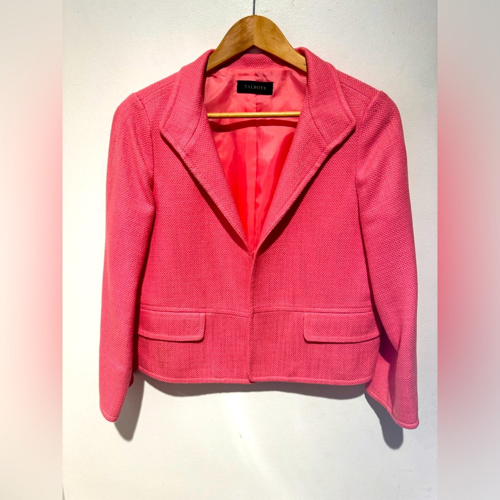 Vintage Talbots Pink Tweed Blazer Women’s Size Small